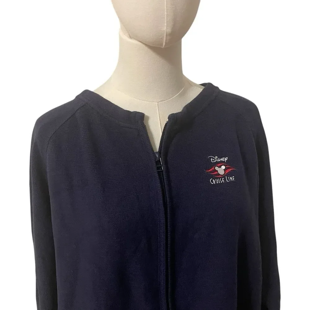 Disney Cruise Line Jacket Blue Embroidered Size Medium